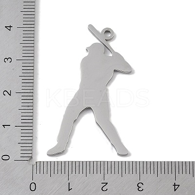 Non-Tarnish 304 Stainless Steel Pendants STAS-B062-01B-P-1