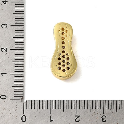 Rack Plating Brass Micro Pave Clear Cubic Zirconia Perdants KK-C067-11G-I-1