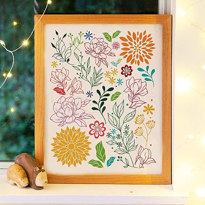 Self-Adhesive Silk Screen Printing Stencil DIY-WH0338-018-1