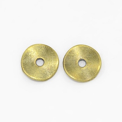 Mixed Color Tibetan Style Alloy Disc Spacer Beads TIBEB-X0026-NR-1