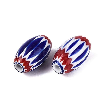 Handmade Millefiori Glass Barrel Beads LA-N002-03D-1