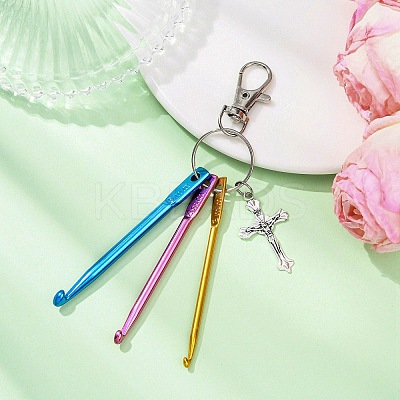 Aluminum Crochet Hooks & Alloy Pendant Decorations KEYC-JKC01417-1