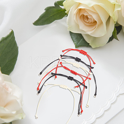 30Pcs 3 Colors Braided Waxed Polyester Cord AJEW-DR0001-32-1