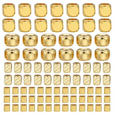 60Pcs 4 Style Brass Spacer Beads Set KK-LS0001-09G-1