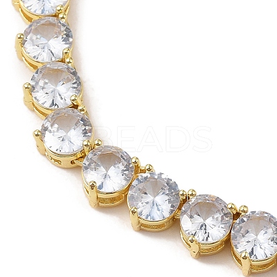 Brass with Cubic Zirconia Link Bracelets BJEW-Q350-01G-1