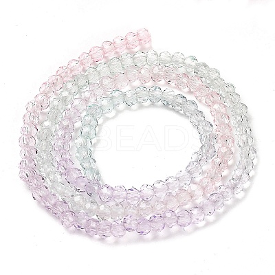 Transparent Painted Glass Beads Strands LS-DGLA-A034-T2mm-A23-1