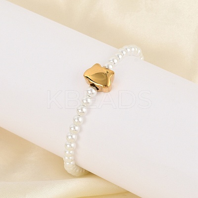 Plastic Imitation Pearl Beads Bracelets for Women BJEW-M056-12G-1