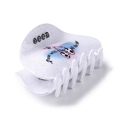 Cherry Pattern PVC Claw Hair Clips PHAR-M013-02G-1