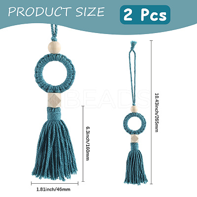 Cotton Woven Pendant Decorations AJEW-WH20054-012A-1