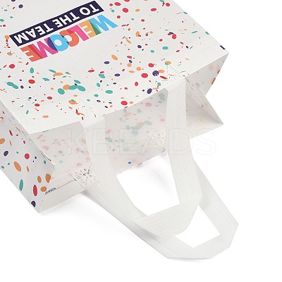 Printed Non-Woven Reusable Folding Wine Bottle Gift Bags with Handle ABAG-C012-04A-1
