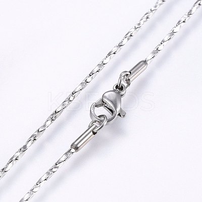 Non-Tarnish 304 Stainless Steel Boston Link Chain Necklaces NJEW-F221-10P-B-1