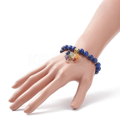 5Pcs 5 Style Natural & Synthetic Mixed Gemstone Stretch Bracelets Set BJEW-JB08747-1