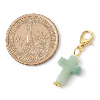 35Pcs 7 Colors Cross Acrylic Pendant Decorations HJEW-JM02775-1