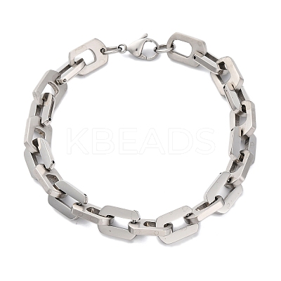 304 Stainless Steel Link Chain Bracelets for Women Men BJEW-R018-17P-1