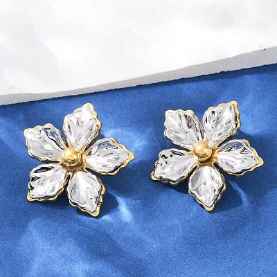304 Stainless Steel Stud Earrings EJEW-S265-06GP-A-1