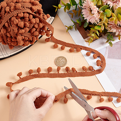 Polyester Tassel Lace Trim OCOR-WH0073-92A-1