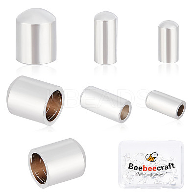 90Pcs 3 Style Brass Cord Ends KK-BBC0003-57S-1