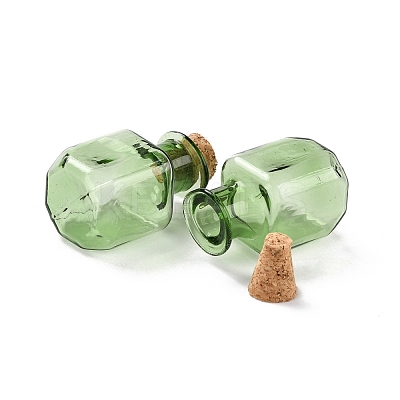 Square Glass Cork Bottles Ornament GLAA-D002-04F-1