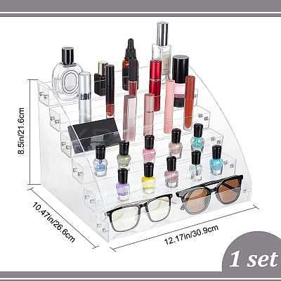 6-Tier Transparent Acrylic Nail Polish Organizer ODIS-WH0329-42A-1