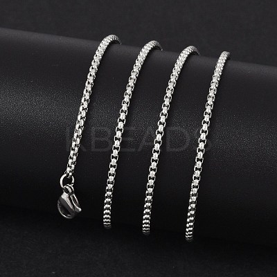 Tarnish Resistant 304 Stainless Steel Venetian Chain Necklace Making STAS-A028-N032P-1