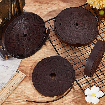 Flat Cowhide Leather Cord WL-GF0001-08B-02-1