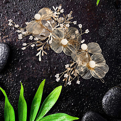 Alloy with Plastic Pearl Ornament Accessories FIND-WH20030-11B-G-1