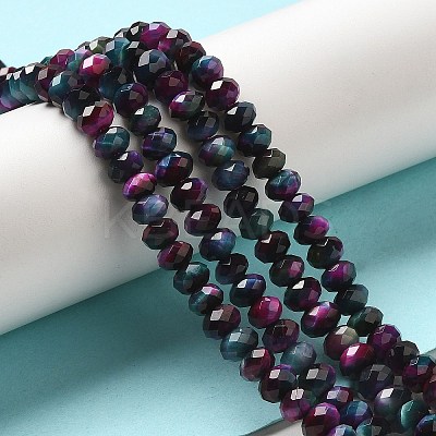Natural Rainbow Tiger Eye Beads Strands G-NH0002-D02-02-1
