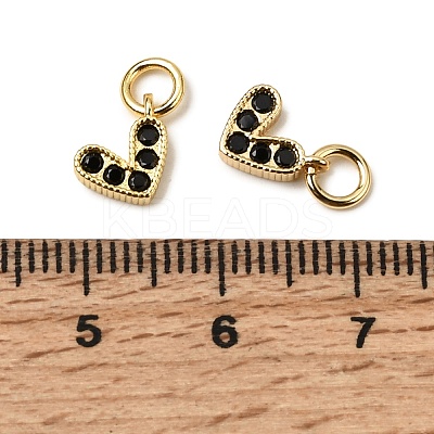 Brass Micro Pave Cubic Zirconia Charms ZIRC-F111-08G-01-1