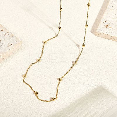 304 Stainless Steel Satellite Chain Necklaces for Women NJEW-SW00052-1
