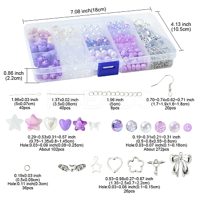 DIY Acrylic & Alloy Earring Jewelry Making Kits DIY-FS0007-30-1
