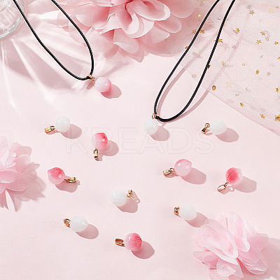 DIY 3D Peach Pendant Necklace Making Kit DIY-OC0010-47-1