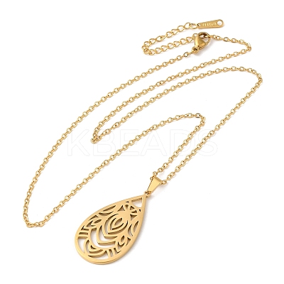 304 Stainless Steel Pendant Necklaces LS-NJEW-P283-05G-1