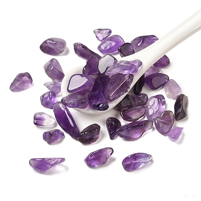Natural Amethyst Chip Beads G-Q193-02B-1