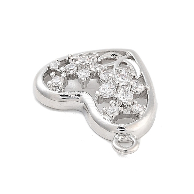 Brass Pave Clear Cubic Zirconia Pendants LS-KK-Z061-07P-1