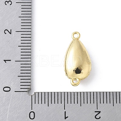 Brass Micro Pave Clear Cubic Zirconia Shell Shaped Links Connector Charms KK-K399-03A-G-1