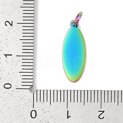 Ion Plating(IP) 304 Stainless Steel Stamping Blank Tag Pendants LS-STAS-I311-20B-RC-1