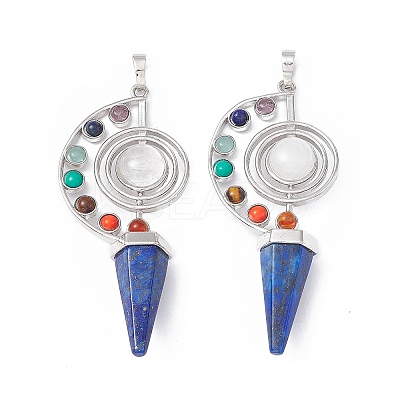7 Chakra Natural Lapis Lazuli Big Pendants G-F733-02D-1