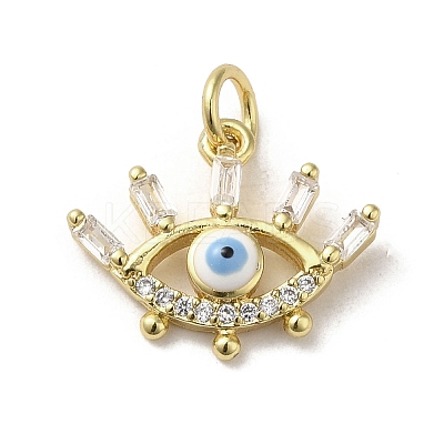 Brass Micro Pave Cubic Zirconia Pendants KK-E092-01G-01-1
