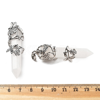Natural Quartz Crystal Big Pointed Pendants G-A172-16N-1