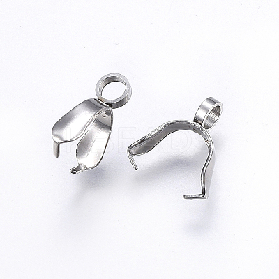 Tarnish Resistant 201 Stainless Steel Pendant Pinch Bails LS-X-STAS-E437-27P-1