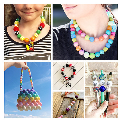 82Pcs 32 Style Opaque & Transparent Acrylic Beads MACR-TA0001-24-1