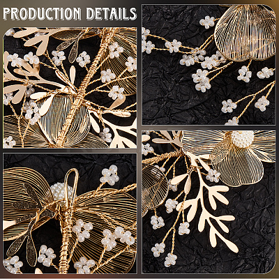 Alloy with Plastic Pearl Ornament Accessories FIND-WH20030-11B-G-1