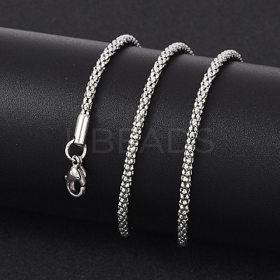 Tarnish Resistant 304 Stainless Steel Popcorn Chain Necklaces NJEW-J032-22P-1