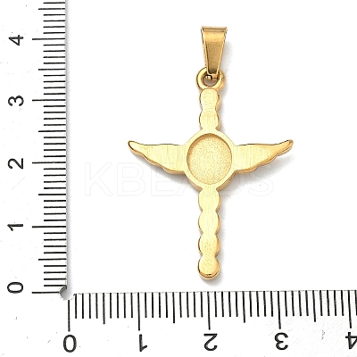 304 Stainless Steel Crystal Rhinestone Pendants STAS-F336-15G-02-1