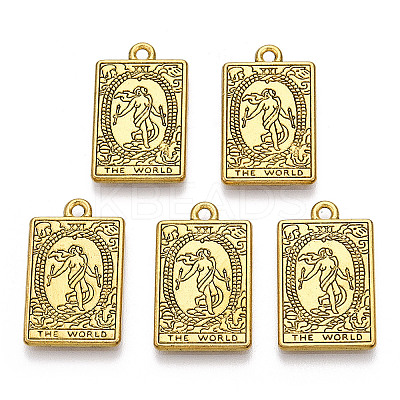 Rack Plating Alloy Pendants PALLOY-WH0103-04D-AG-1