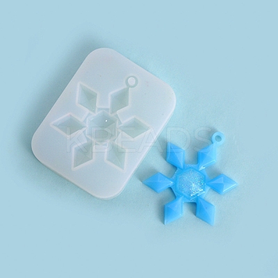 Christmas Theme DIY Snowflake Pendant Silicone Molds DIY-F114-27-1