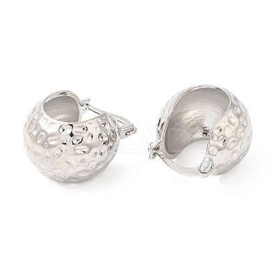 Rack Plating Brass Hoop Earrings for Women EJEW-Q770-19P-1