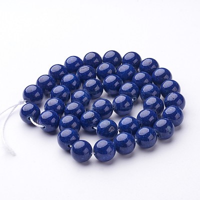 Natural Mashan Jade Round Beads Strands X-G-D263-10mm-XS09-1