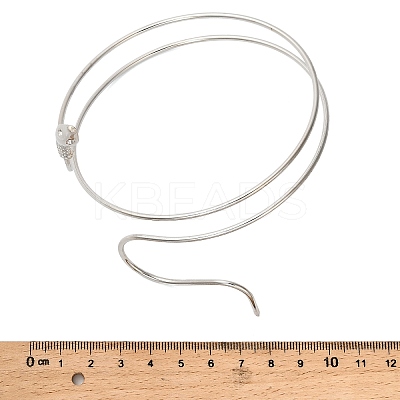 Alloy Upper Arm Open Cuff Bangles for Women BJEW-U037-01A-P-1