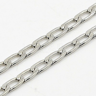 Tarnish Resistant Curb Chain Necklace for Men NJEW-F027-11-1